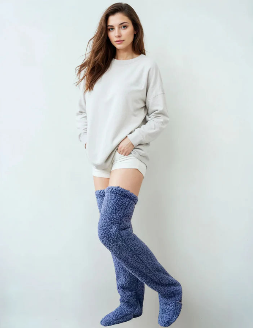 CozyLuxe - långa mysstrumpor i mjuk fleece