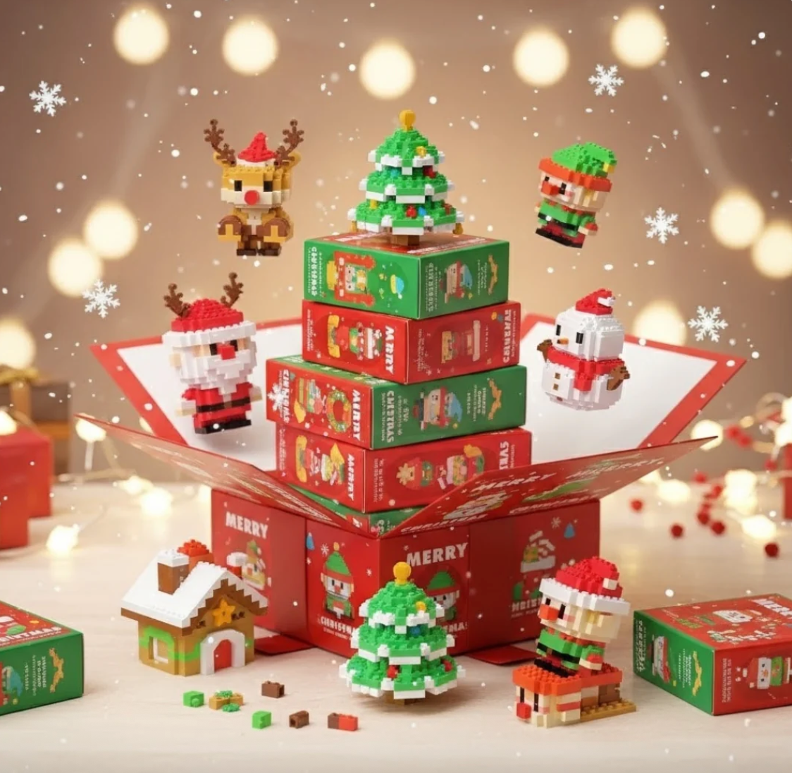 Jultomtens Byggklossar – 12 julfigurer för hela familjen