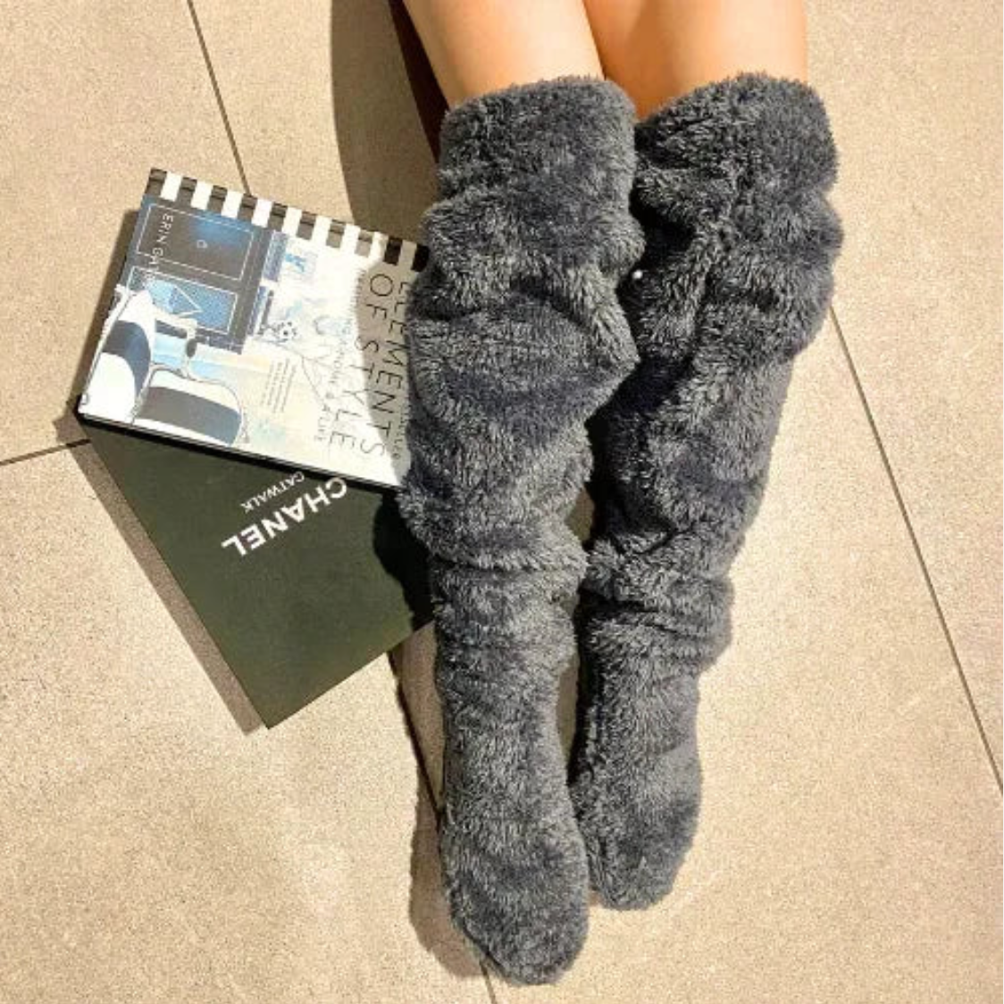 CozyLuxe - långa mysstrumpor i mjuk fleece