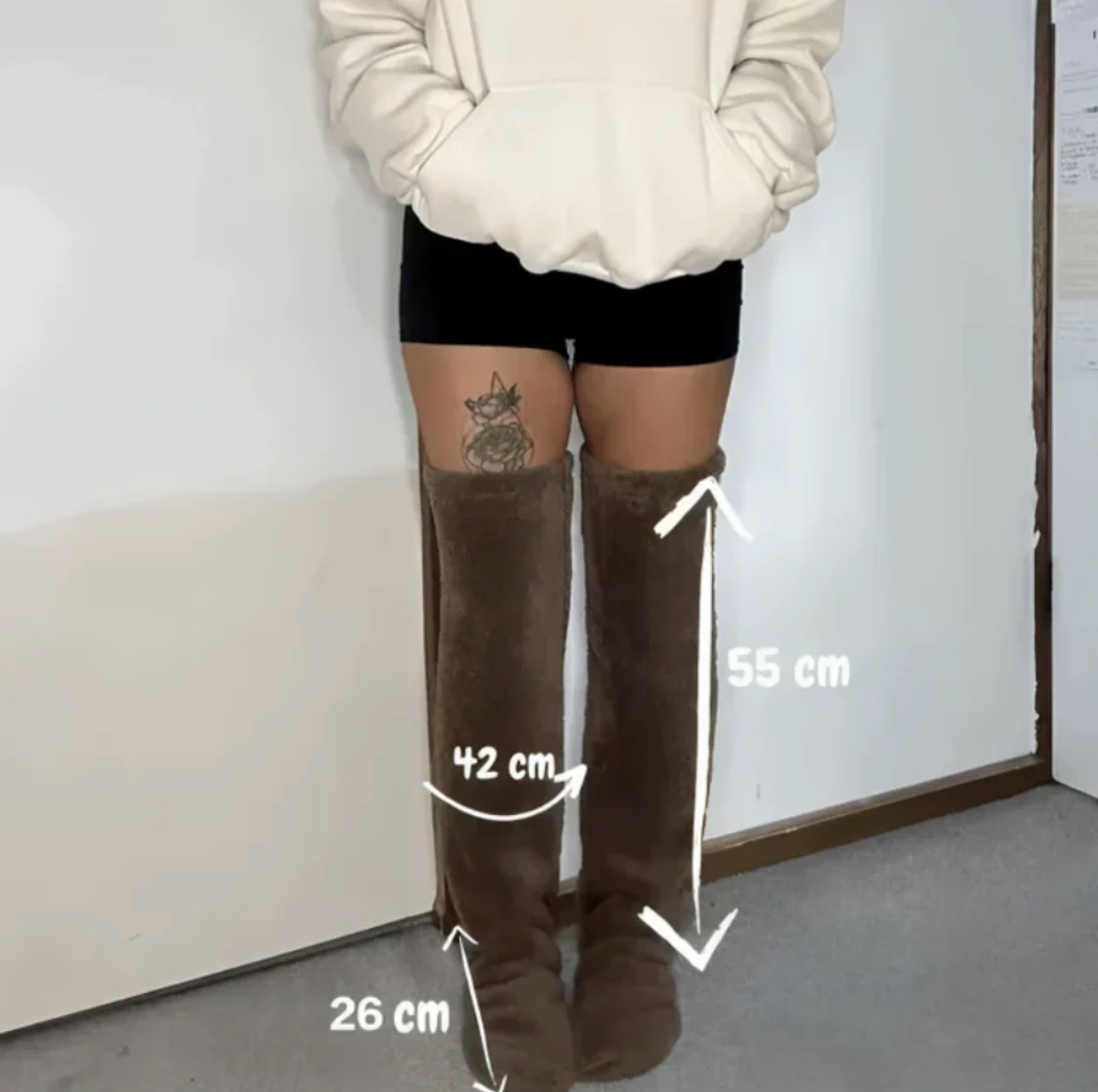 CozyLuxe - långa mysstrumpor i mjuk fleece