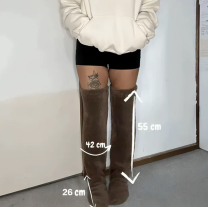 CozyLuxe - långa mysstrumpor i mjuk fleece