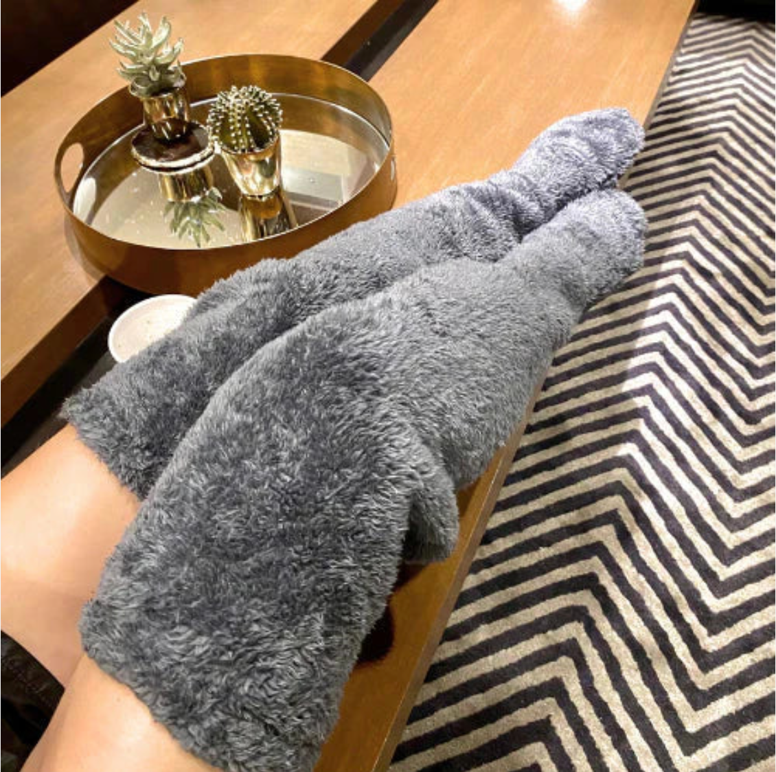 CozyLuxe - långa mysstrumpor i mjuk fleece