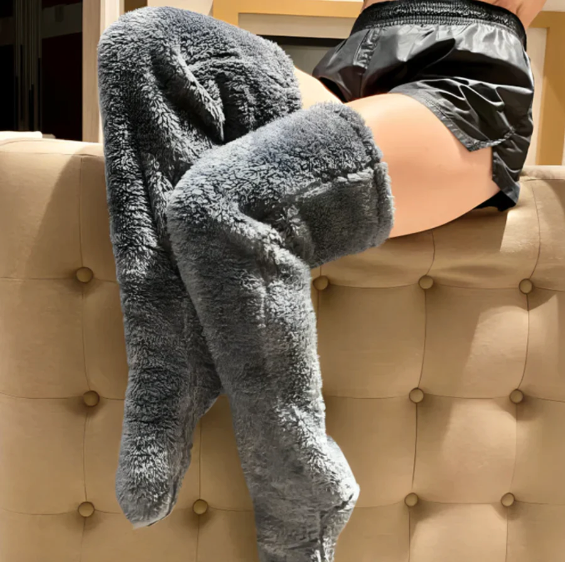 CozyLuxe - långa mysstrumpor i mjuk fleece