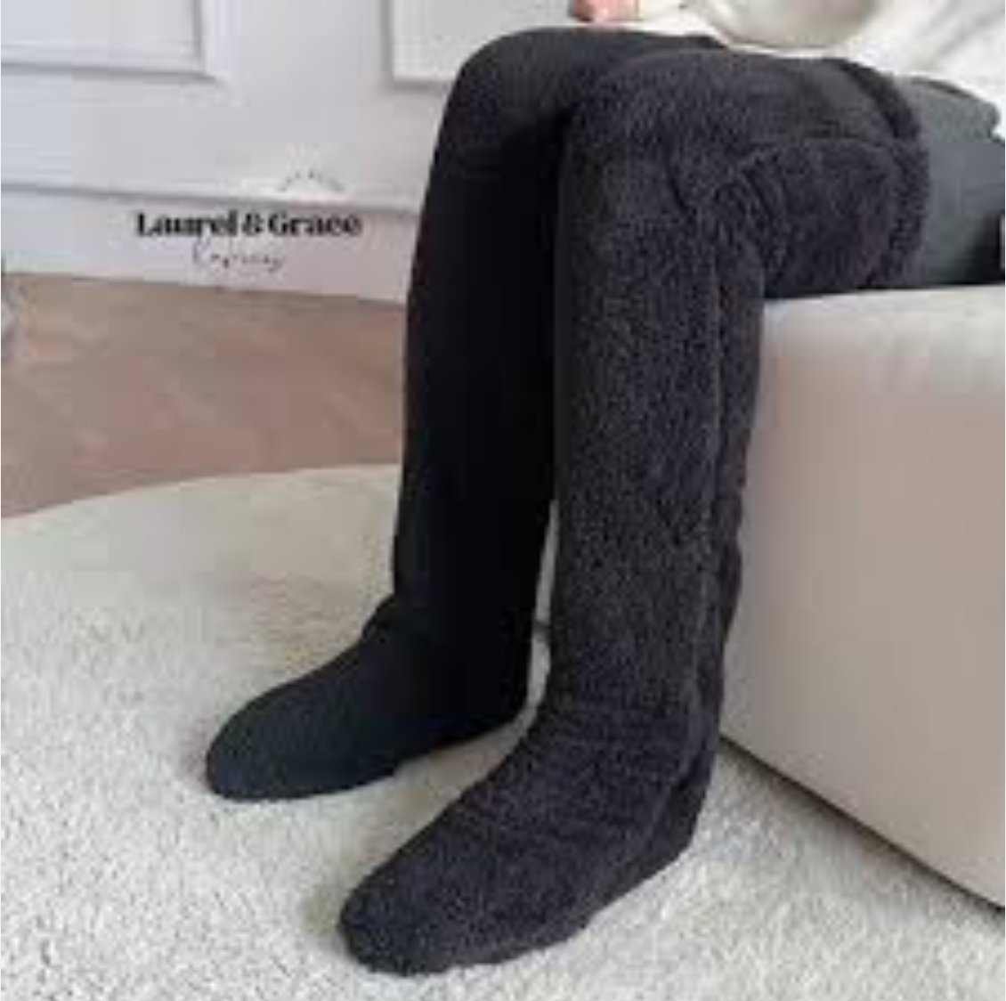 CozyLuxe - långa mysstrumpor i mjuk fleece