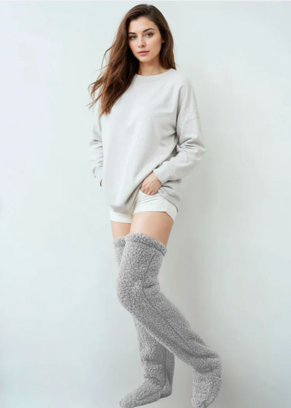 CozyLuxe - långa mysstrumpor i mjuk fleece