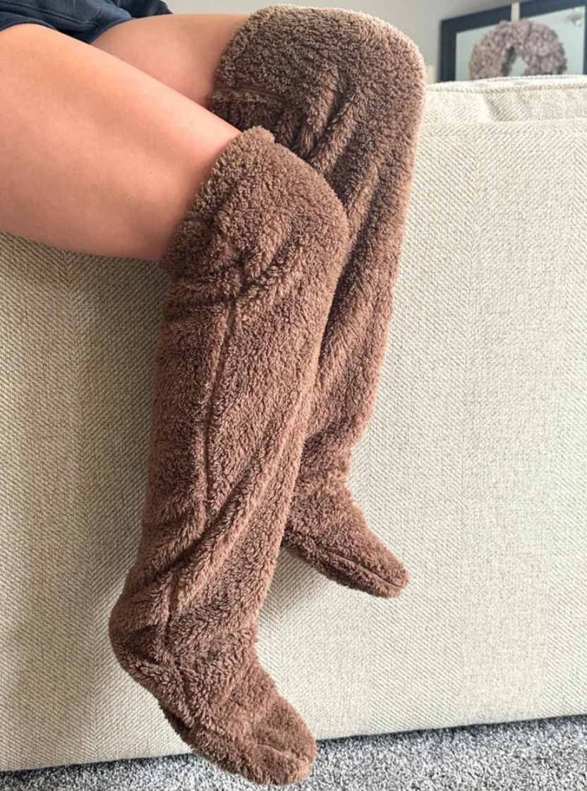 CozyLuxe - långa mysstrumpor i mjuk fleece