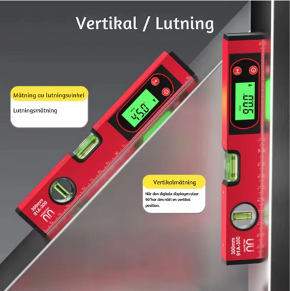 Smart Digital Nivålinjal med Magnetisk Bas och LCD-Display